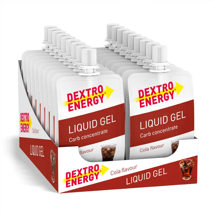 Dextro Energy Liquid Gel Cola, Traubenzucker Gel mit Koffein und Guarana, 60 ml