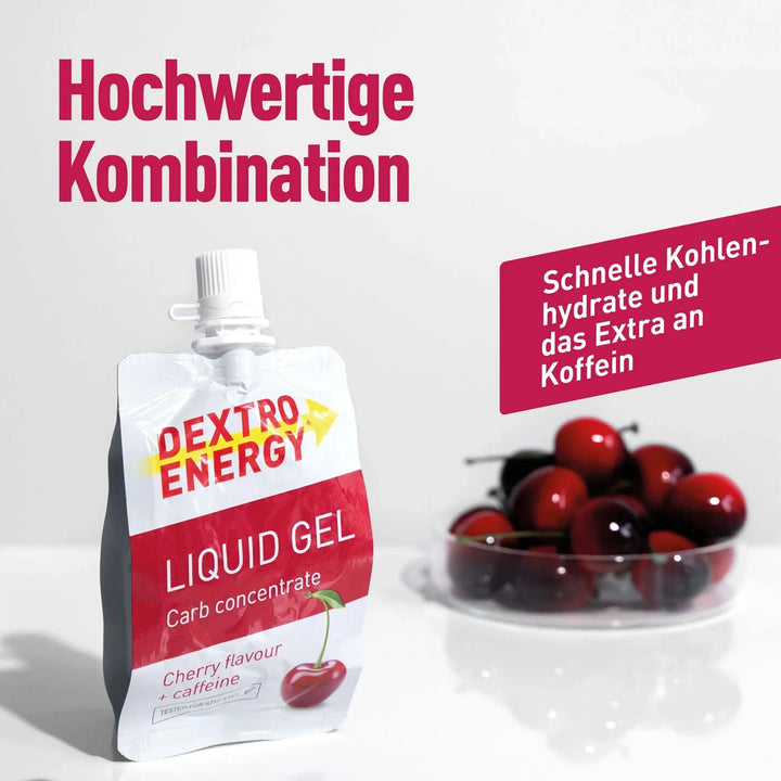 Dextro Energy Liquid Gel Cherry + Caffeine, liquid dextrose, 60 ml