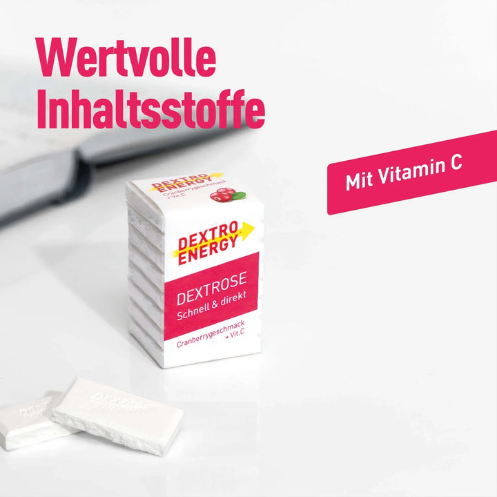 Dextro Energy Cubes Cranberry + Vitamin C 