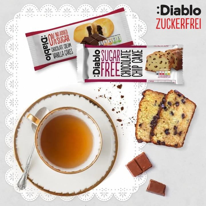 Diablo Kuchen ohne Zucker, Chocolate Chip