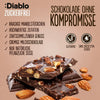 Diablo sans sucre : chocolat au lait aux amandes (75 g, seulement 6 g de glucides comptabilisables* par tablette)