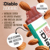 Diablo sans sucre : chocolat au lait aux amandes (75 g, seulement 6 g de glucides comptabilisables* par tablette)