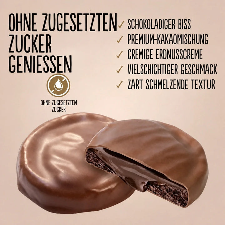 Diablo sans sucre : biscuits au chocolat noir fourrés à la crème au chocolat (128 g, seulement 2,7 g de glucides comptabilisables* par cookie)