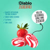 Bonbons Diablo à la fraise et à la crème sans sucre, bonbons sans sucre (75 g, 0,6 g de glucides* calculables pour 100 g)