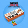 Biscuits Diablo : biscuits aux cacahuètes sans sucre avec rayures au chocolat (150 g, 6,4 g de glucides comptabilisables par biscuit)