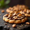 Biscuits Diablo : biscuits aux cacahuètes sans sucre avec rayures au chocolat (150 g, 6,4 g de glucides comptabilisables par biscuit)