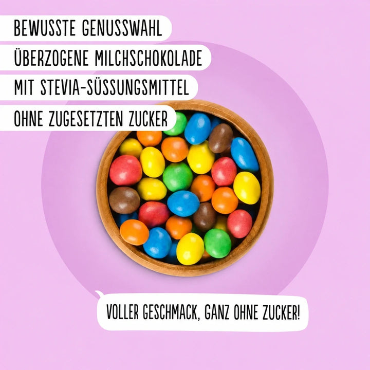 Diablo Zuckerfrei: bunte Erdnüsse umhüllt von Milchschokolade (40 g, 5,6 g anrechenbare KH*)