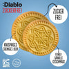 Diablo cookies: sugar-free sandwich vanilla cookies with cocoa cream, individually packaged (176 g, 3 g of countable carbs* per cookie)