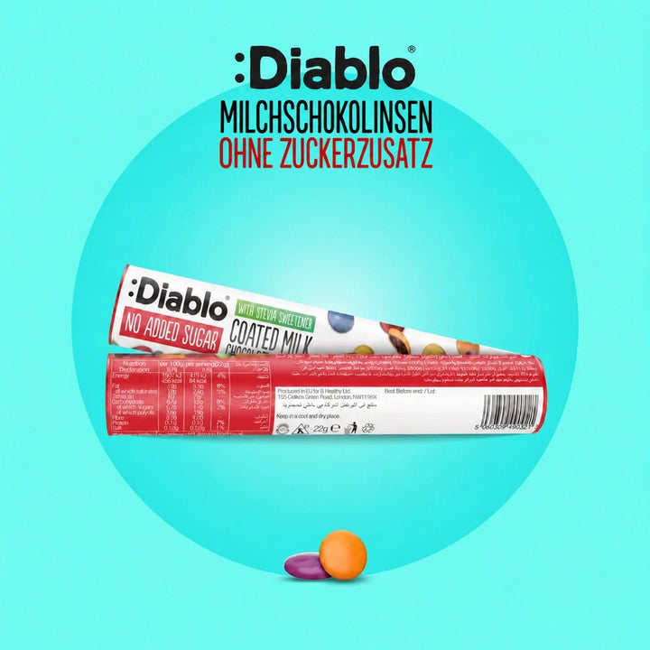 Diablo Zuckerfrei: Schokolinsen (22 g, 2,6 g anrechenbare KH*)