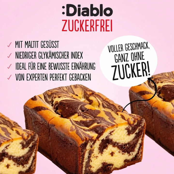 Diablo sugar-free marble cake (400 g, 23 g of countable carbs* per 100 g)