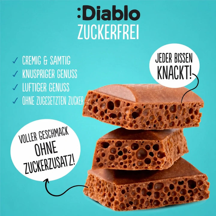 Diablo sugar-free: chocolate bubble bar (30 g, 3,6 g of countable carbs*)