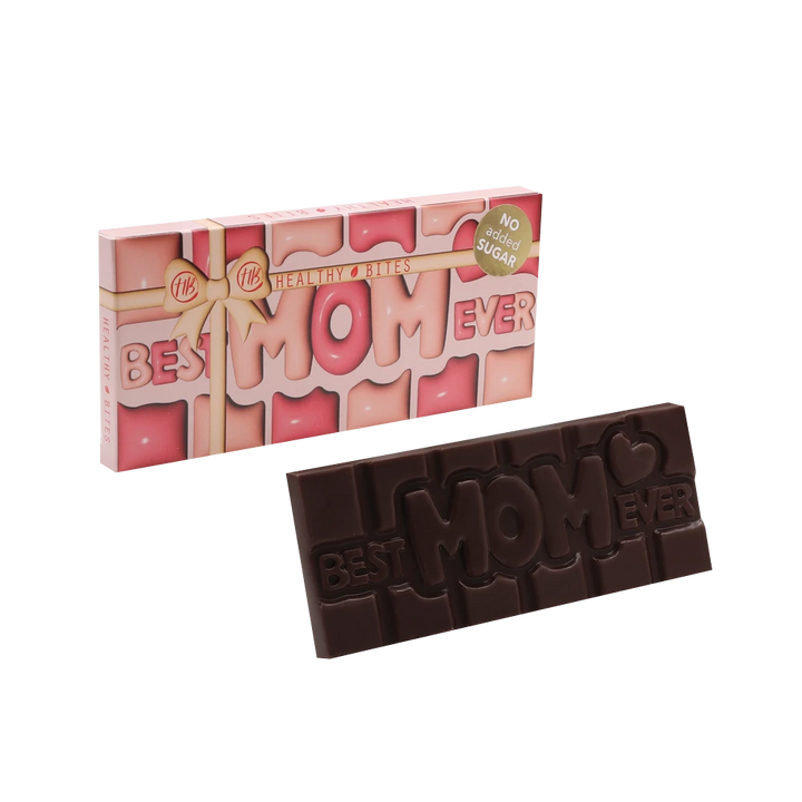 Healthy Bites „BEST MOM EVER“ zuckerfreie Vollmilchschokolade, 45 g (8,8 g anrechenbare KH* je 100 g)