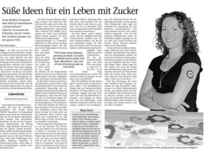 Zeitungsartikel „Süße Ideen für ein Leben mit Zucker“ in der Neuen Presse