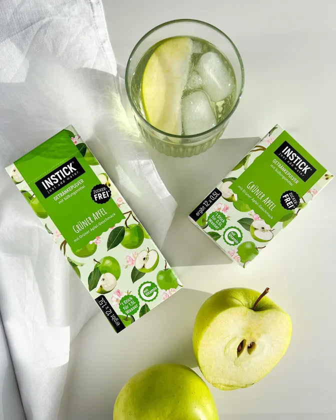 INSTICK Getränkepulver ohne Zucker, Apfel 12x (12 x 0,5 l, ohne KH/BE)