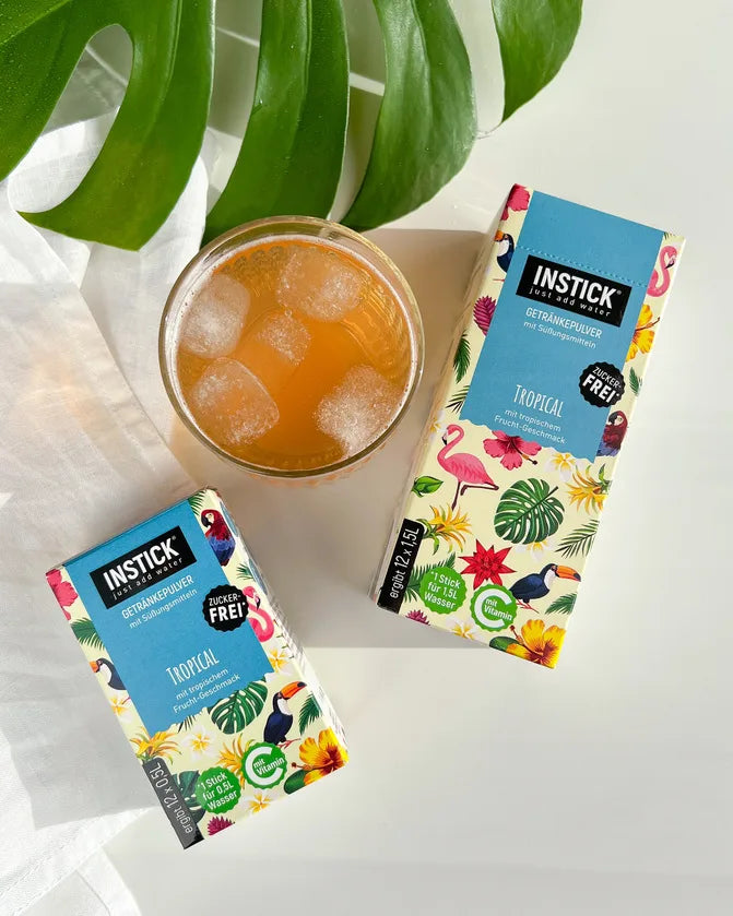 INSTICK Getränkepulver ohne Zucker, Tropical 12x (12 x 0,5 l, ohne KH/BE)