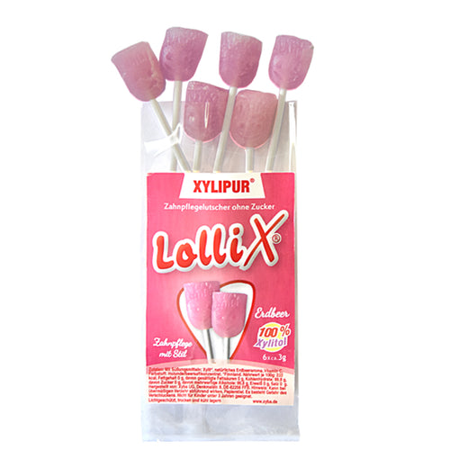 Zahnpflege Lolli 6x Erdbeere ohne BE