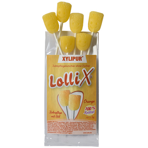 Zahnpflege Lolli 6x Orange ohne BE
