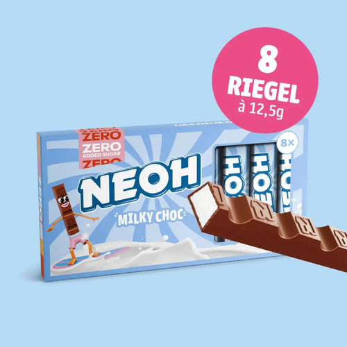 NEOH MILKY CHOC Bar - 8x Sugar-Free Milk Chocolate Bars