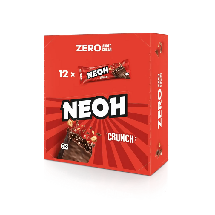 NEOH bar, NEOH Crunch Bar: 12x sugar-free chocolate bars, 10+2 value pack (2.7 g countable carbs* per bar)