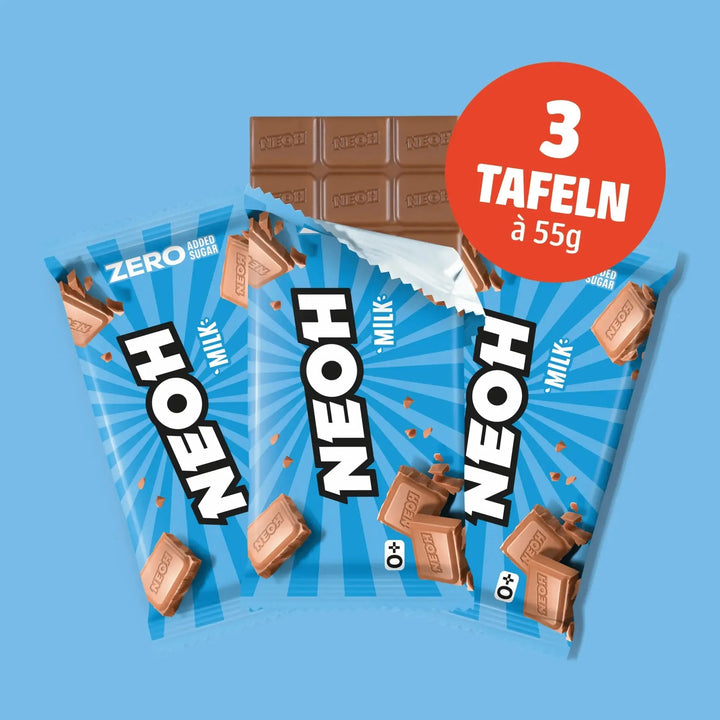 NEOH Schokolade Milch: Low Carb Schokolade ohne Zucker, keto (7,7 g anrechenbare KH* je 100 g)