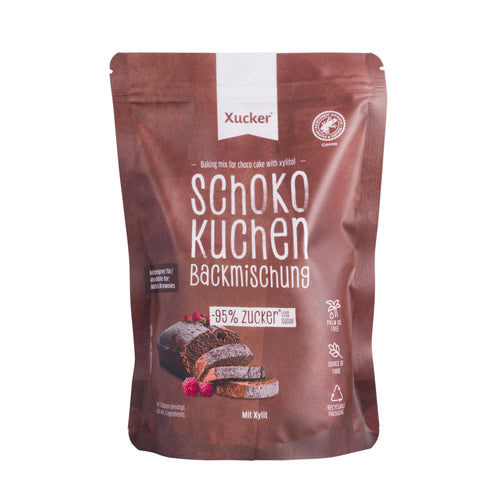 SCHOKOKUCHEN Backmischung mit Xylit (350g) - nur 24g anrechenb. KH/100g fertiger Kuchen