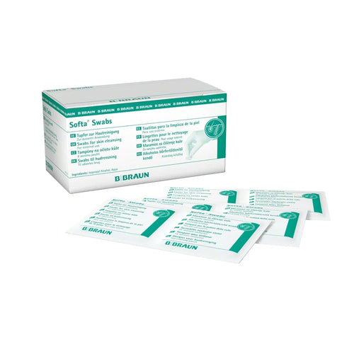 B.Braun Alkoholtupfer zur Hautreinigung Softa® Swabs, Packung à 100 Stück
